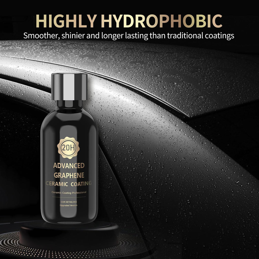 20H Advanced Graphene Ceramic Coating for Cars, Ceramic Car Auto Detailing kit (70ml), 10+ Years of Long Lasting