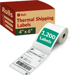 4x6 Thermal Shipping Labels Waterproof, Compatible with Rollo Zebra
