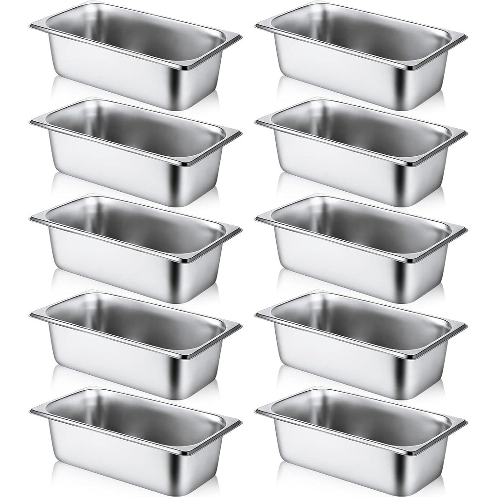 10 Pack Stainless Steel Steam Table Pans