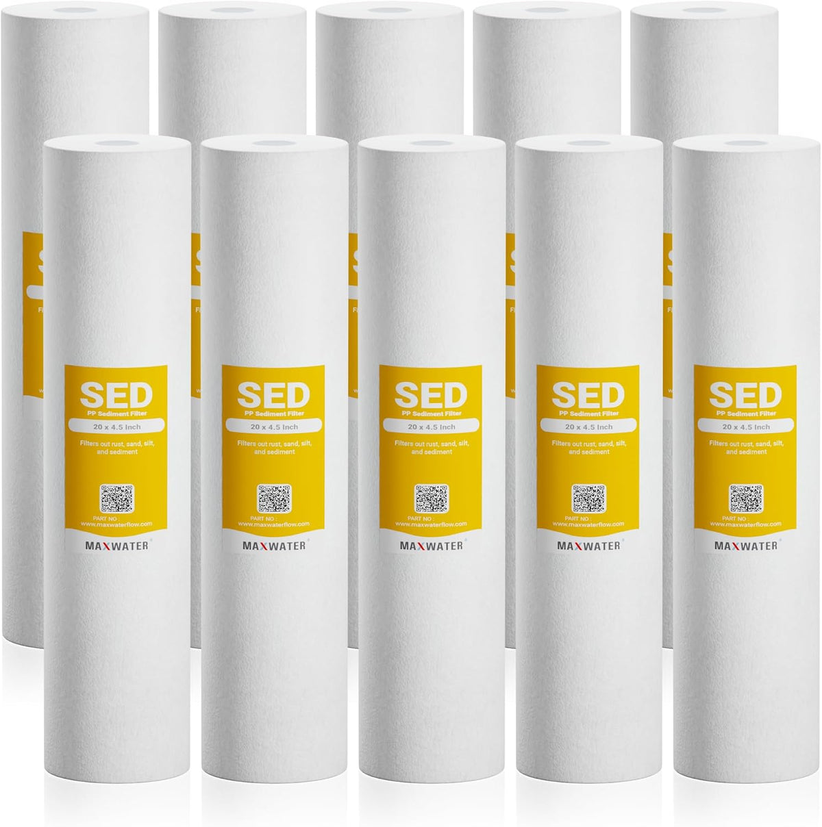 Max Water 5 Micron 20 x 4.5 Sediment Filter 20 inch Replacement Cartridge