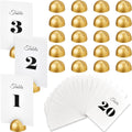 20 Pcs Table Numbers Card Holders 1-20 for Wedding 4x6 Inch,Gold