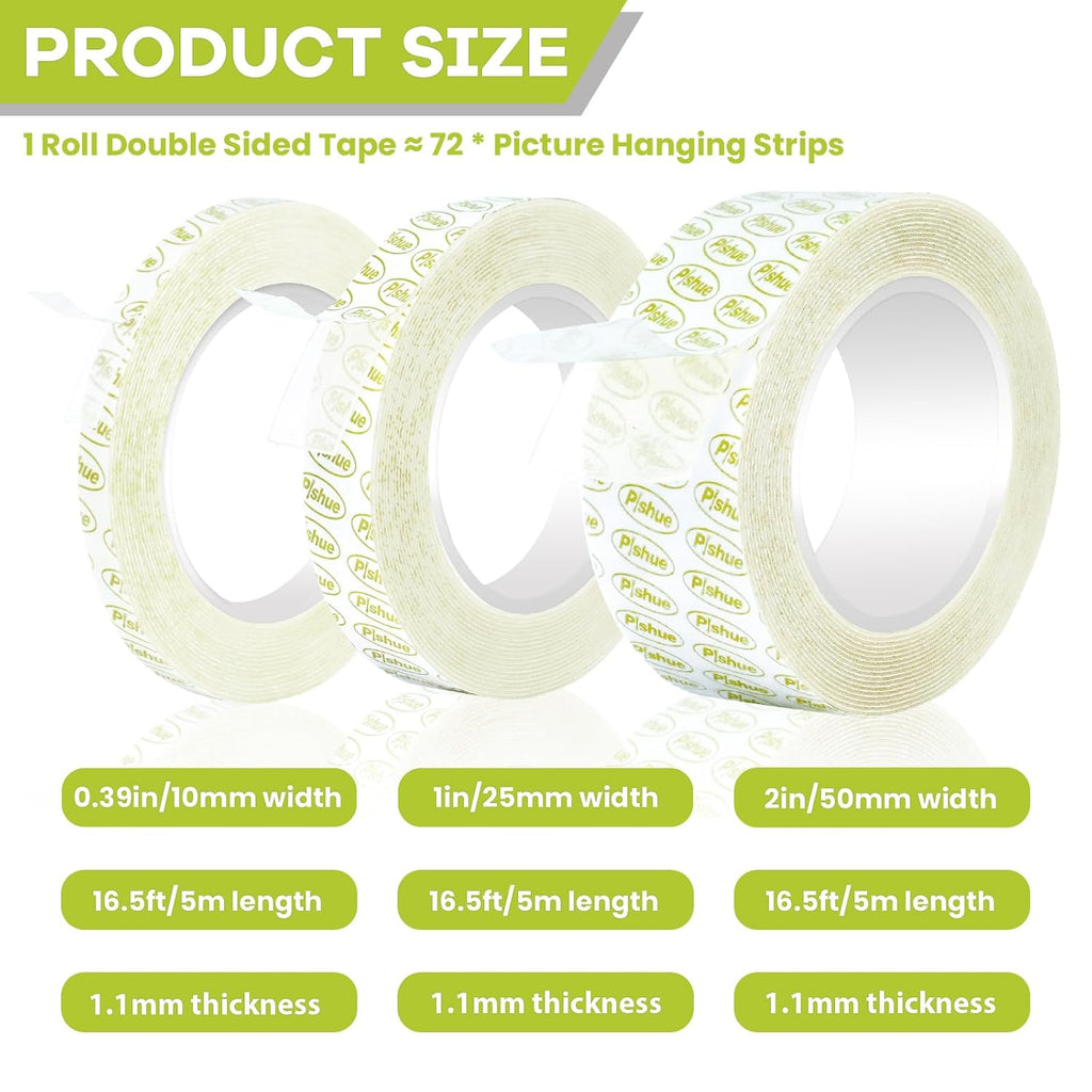 Double Sided Tape Heavy Duty, Removable Nano Adhesive Tape, 2" x 16.5FT