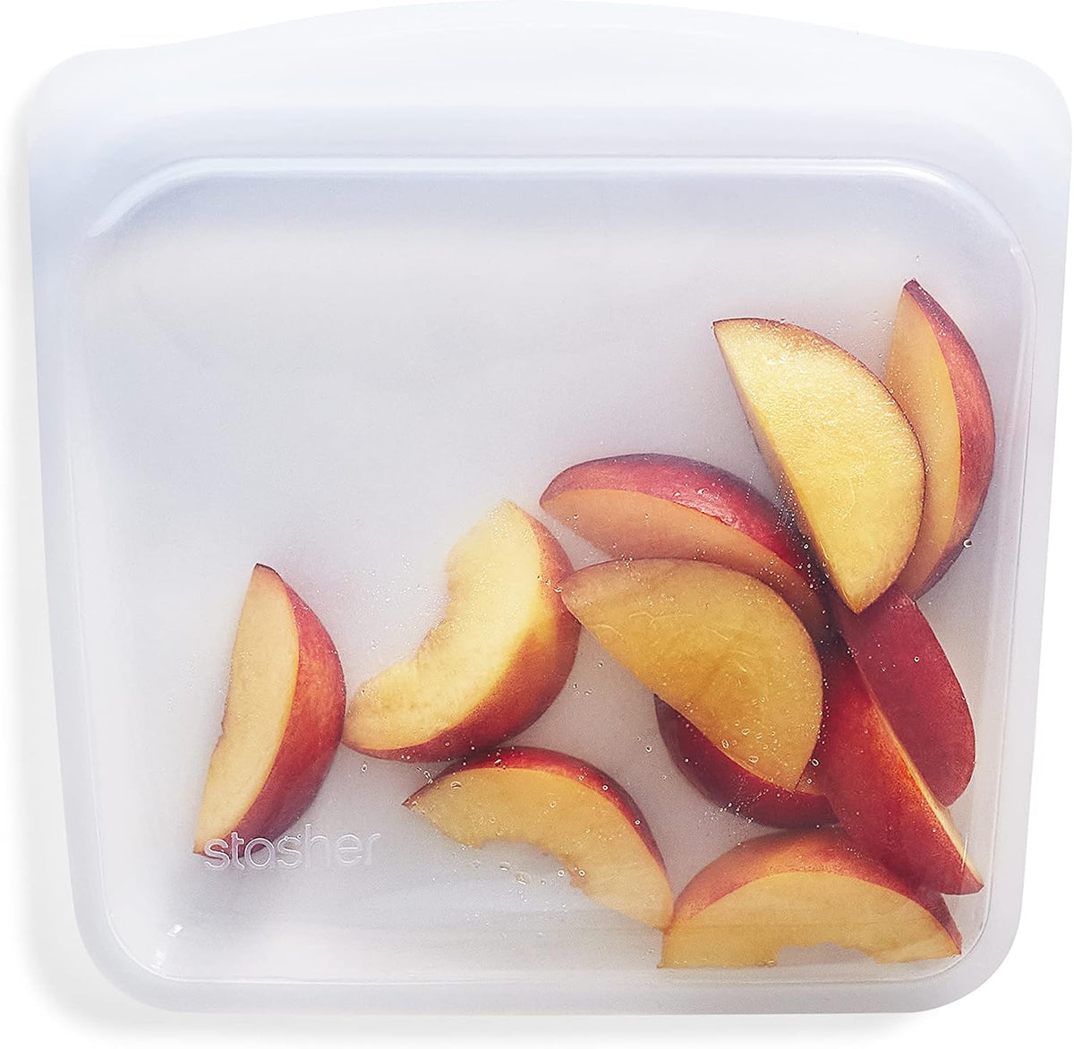 Premium Reusable Silicone Food Storage Sandwich Bag, Clear, 28 oz