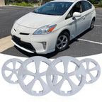 15" White Lacquer Hubcaps for Toyota Prius 2010-2015, Set of 4
