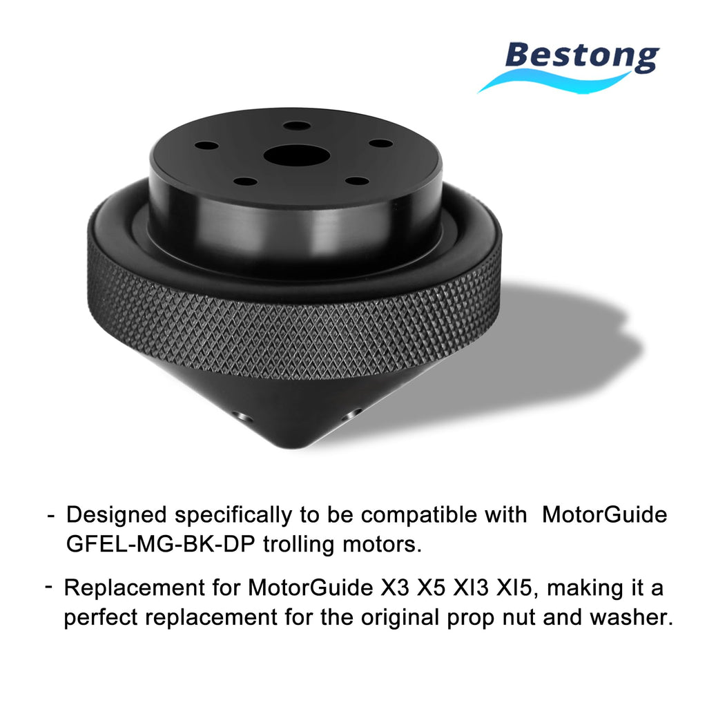 Trolling Motor Prop Nut for MotorGuide GFEL-MG-BK-DP, Black