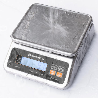 Food Scale Pound and Ounce, Rechargable, Commercial Grade, Stainless Steel Platform, for Meat Shop, Deli, Produce