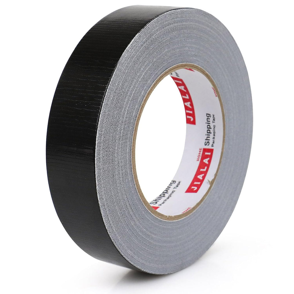 Black Duct Tape, 1 inch x 60 yds, HeavyDuty, Flexible, No Residue, All-Weather Waterproof Tape, UV Resistant for