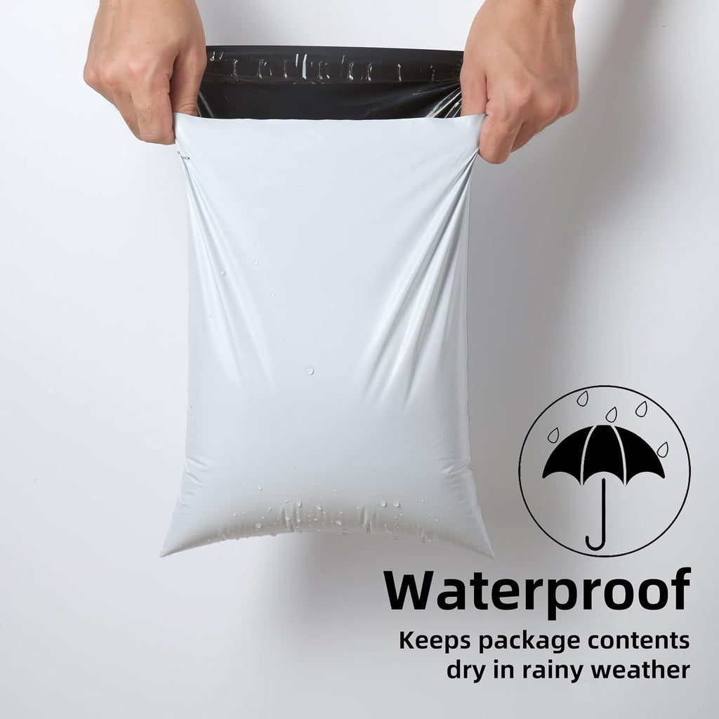 Poly Mailers Shipping Envelope Self Sealing Bags (12x15.5 100pc) (PM100), White