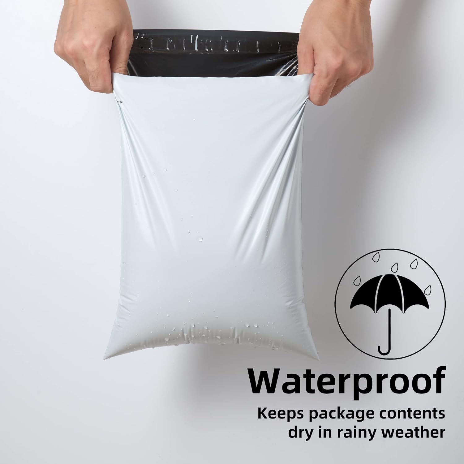 Poly Mailers Shipping Envelope Self Sealing Bags (12x15.5 100pc) (PM100), White