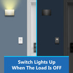 LIDER 15A Decorator Switch with Lighted Paddle, Illuminated Paddle Switch
