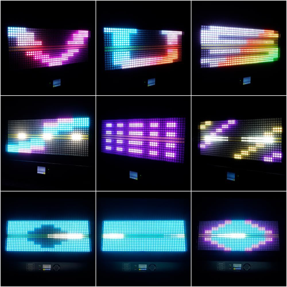 200W Moving Head Strobe Wash Light | 864-LED Matrix Effect with RGB & Cool White, DMX512 Control for Stage Club DJ Party