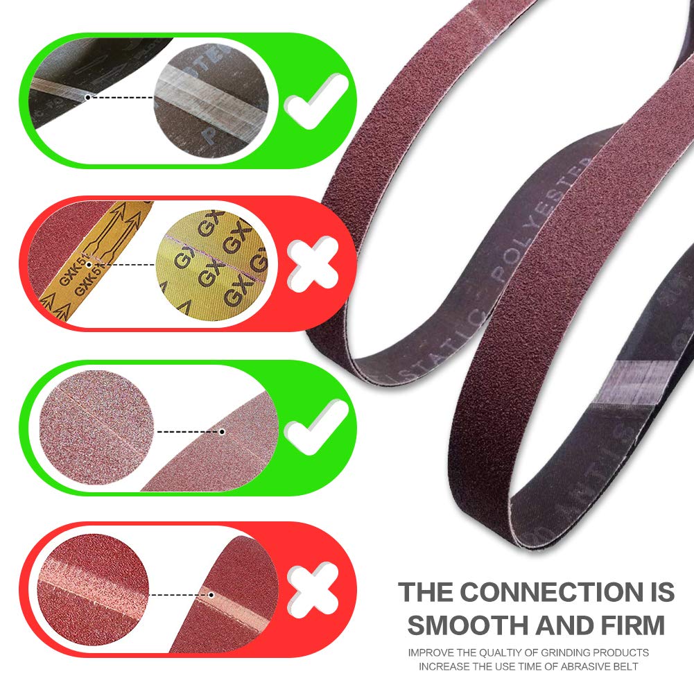 1x 30 Inch 80 Grit Sanding Belt | Premium Aluminum Oxide Sanding Belt | Premium Sander Sandpaper – 12 Pack
