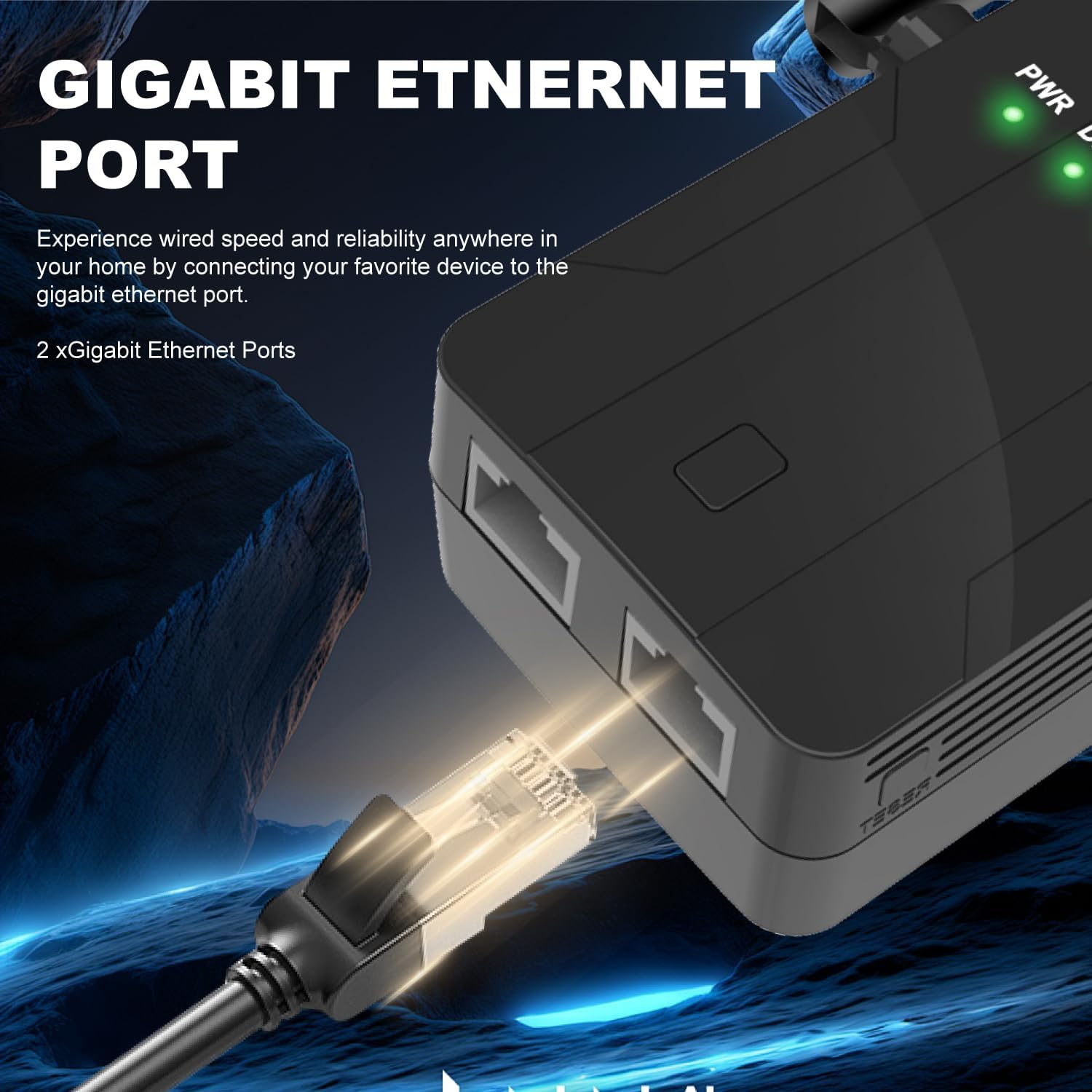 WiFi Extender Signal Booster for Home,1200Mbps 2.4GHz 5GHz Dual Band WiFi Repeater Ethernet Port,WPS Setup,Mesh