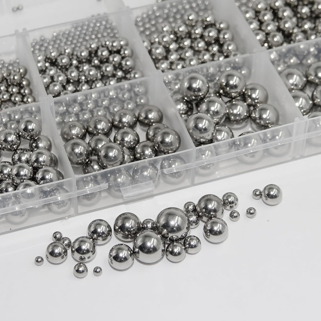 840 Pcs Stainless Steel Bearing Balls, 2/2.5/3/3.5/4/4.5/5/5.5/6/7/8/9/10mm