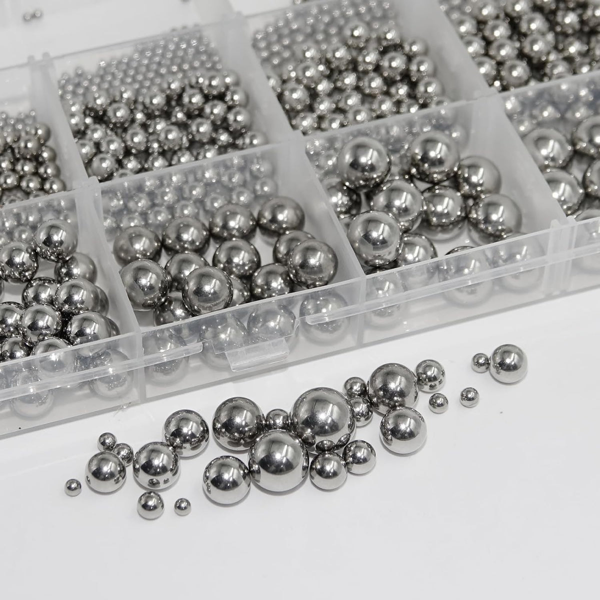 840 Pcs Stainless Steel Bearing Balls, 2/2.5/3/3.5/4/4.5/5/5.5/6/7/8/9/10mm