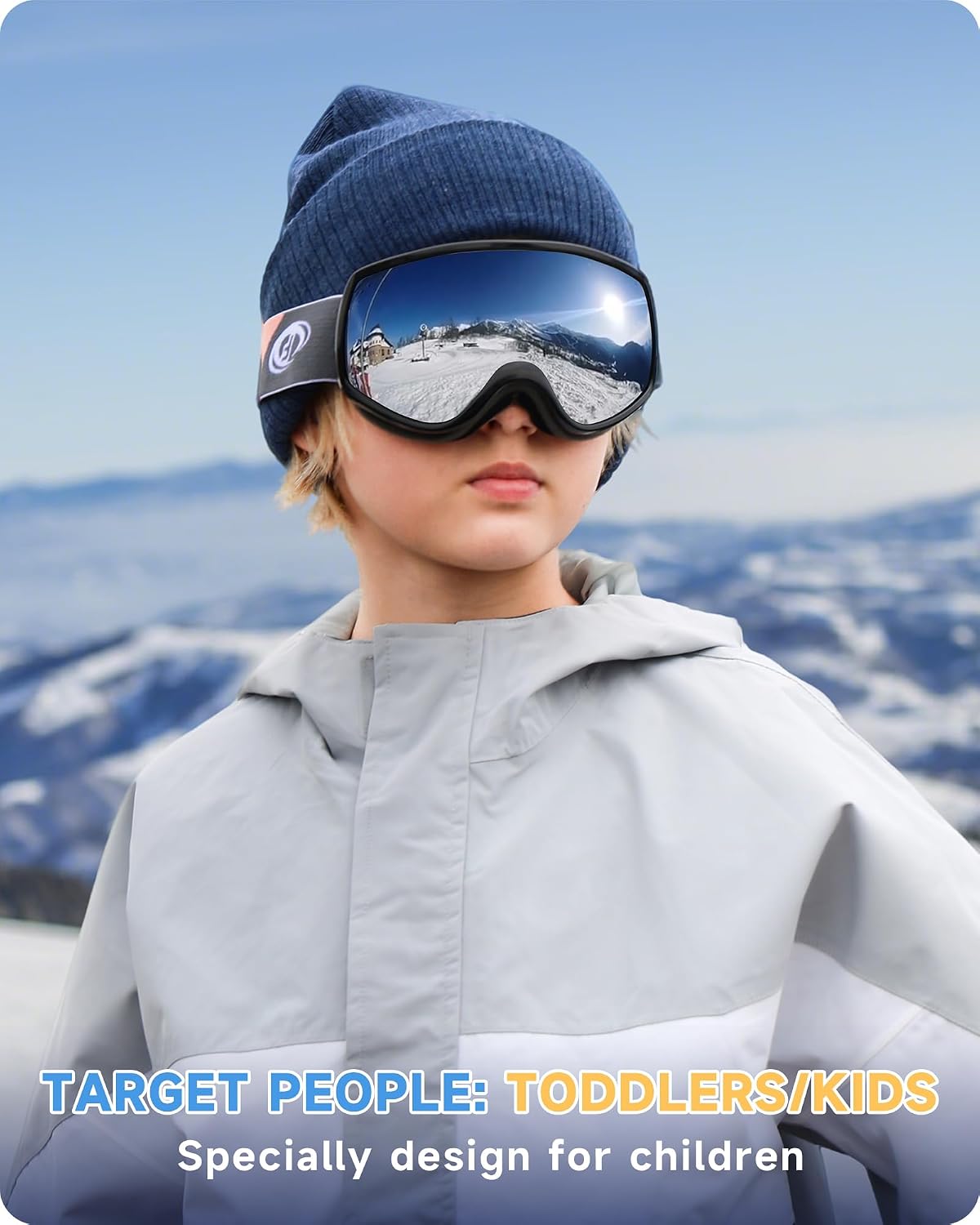 Kids Ski Goggles, Kids Snowboard Goggles for Boys Girls Toddler age 3-12