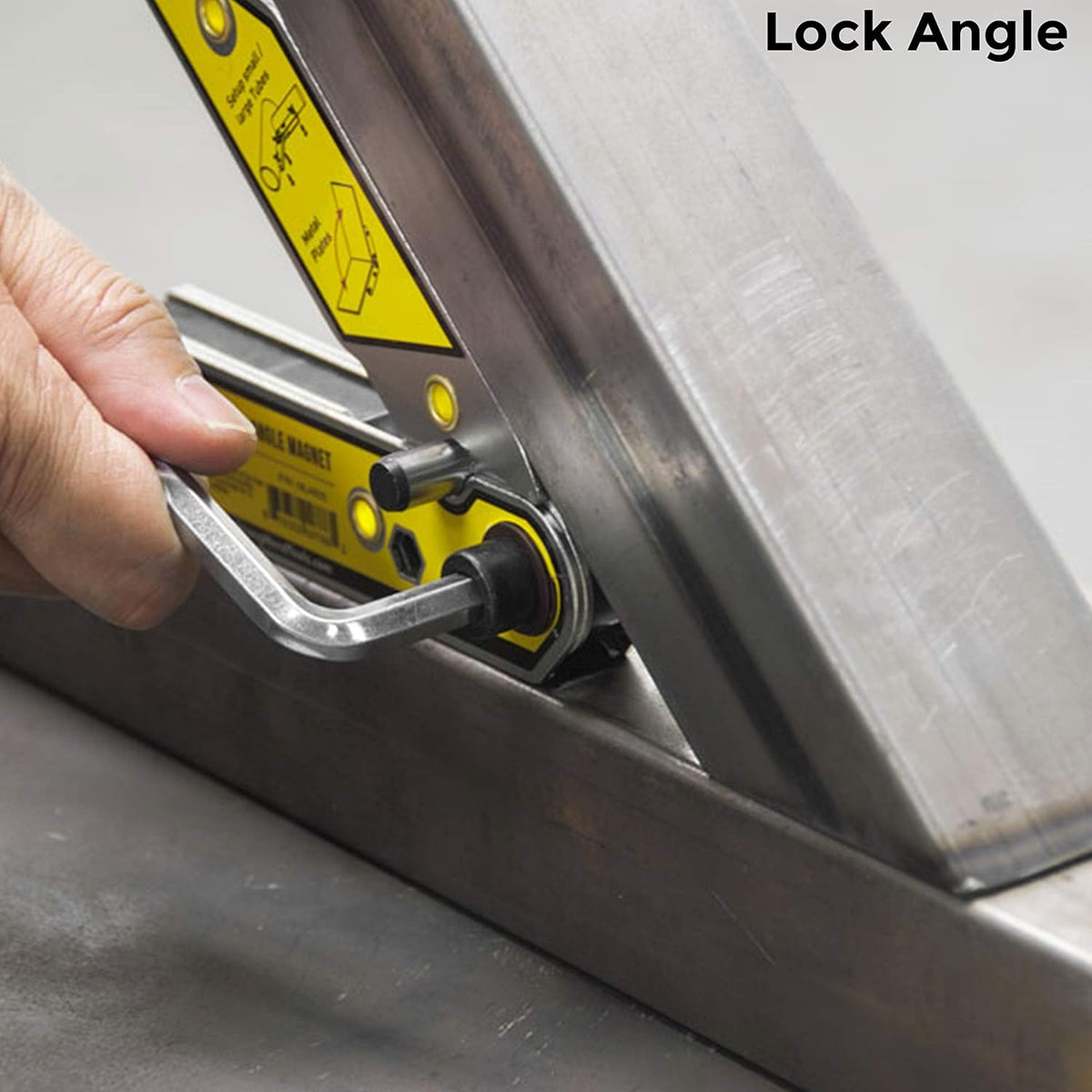 MLA600 Adjustable Angle Magnetic Welding Square, Inside/Outside Magnets, Angle Setting Pin, Magnetic Pull Force 33