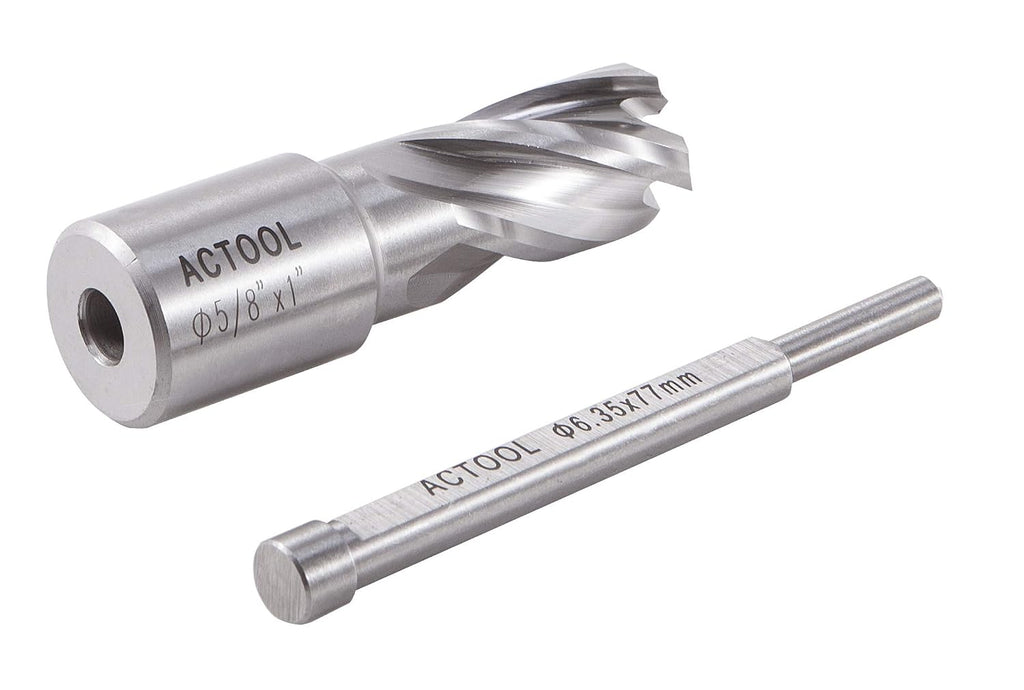 5/8" Diameter × 1" Depth of Cut HSS ANNULAR Cutter with 3/4'' Weldon Shank