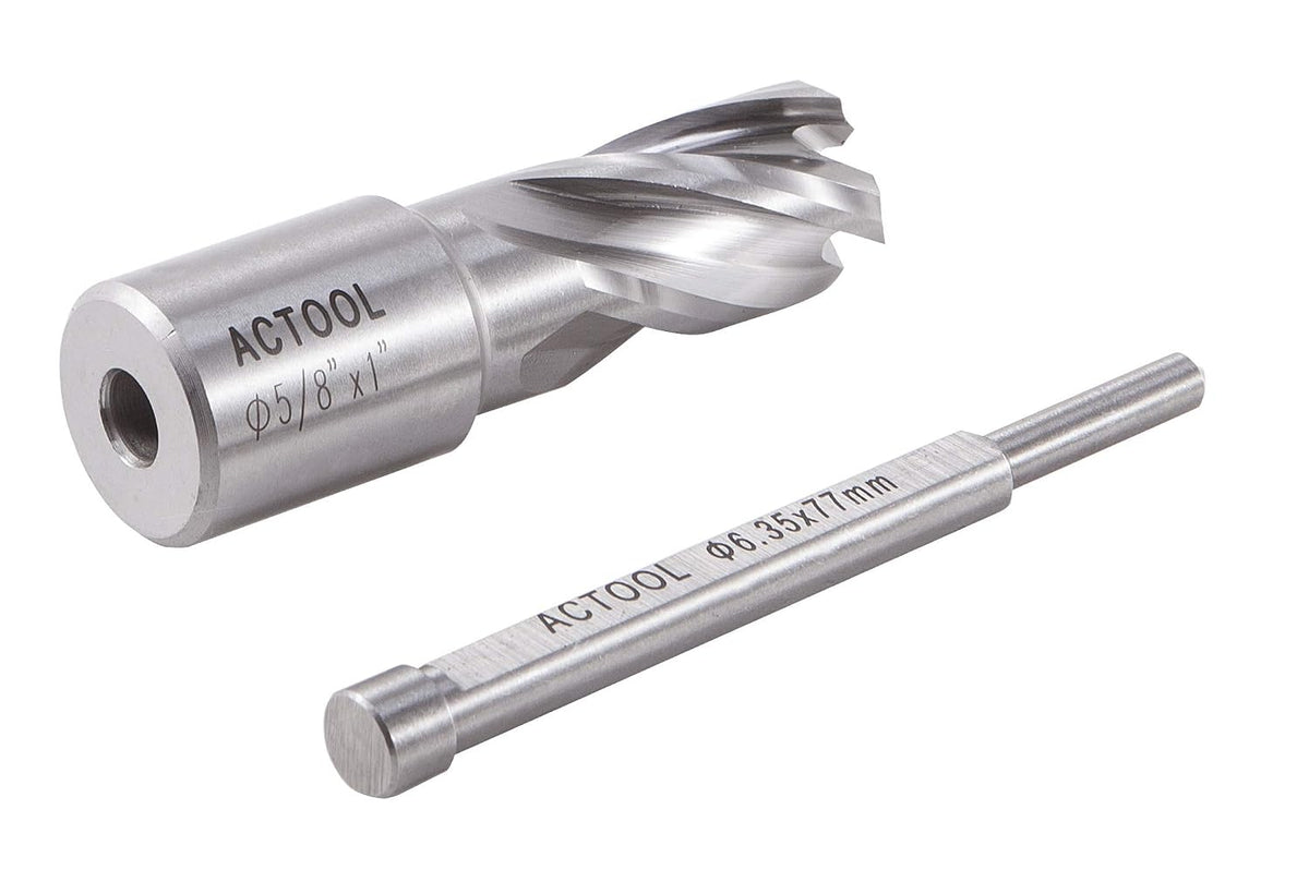 5/8" Diameter × 1" Depth of Cut HSS ANNULAR Cutter with 3/4'' Weldon Shank