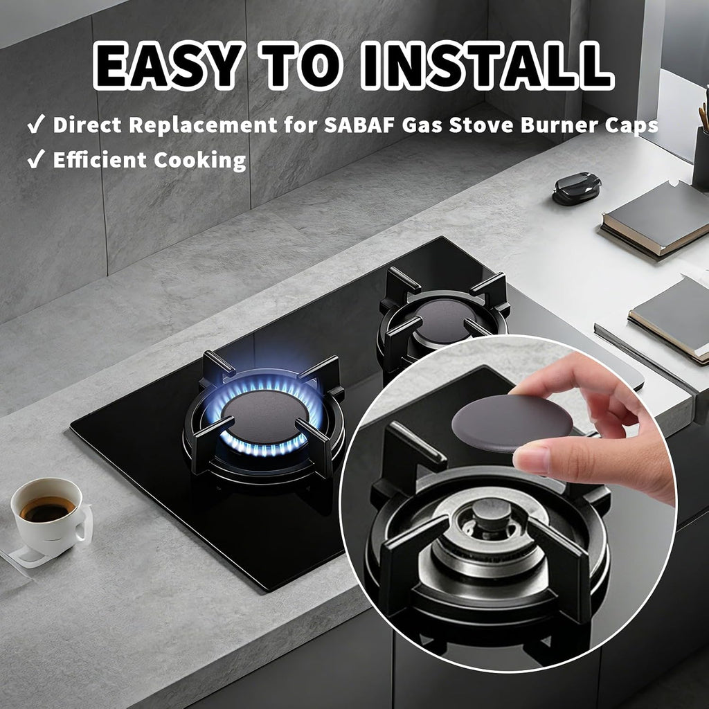 Gas Stove Burner Caps Set- 4PCS Burner Covers for Gas Stove, Matte