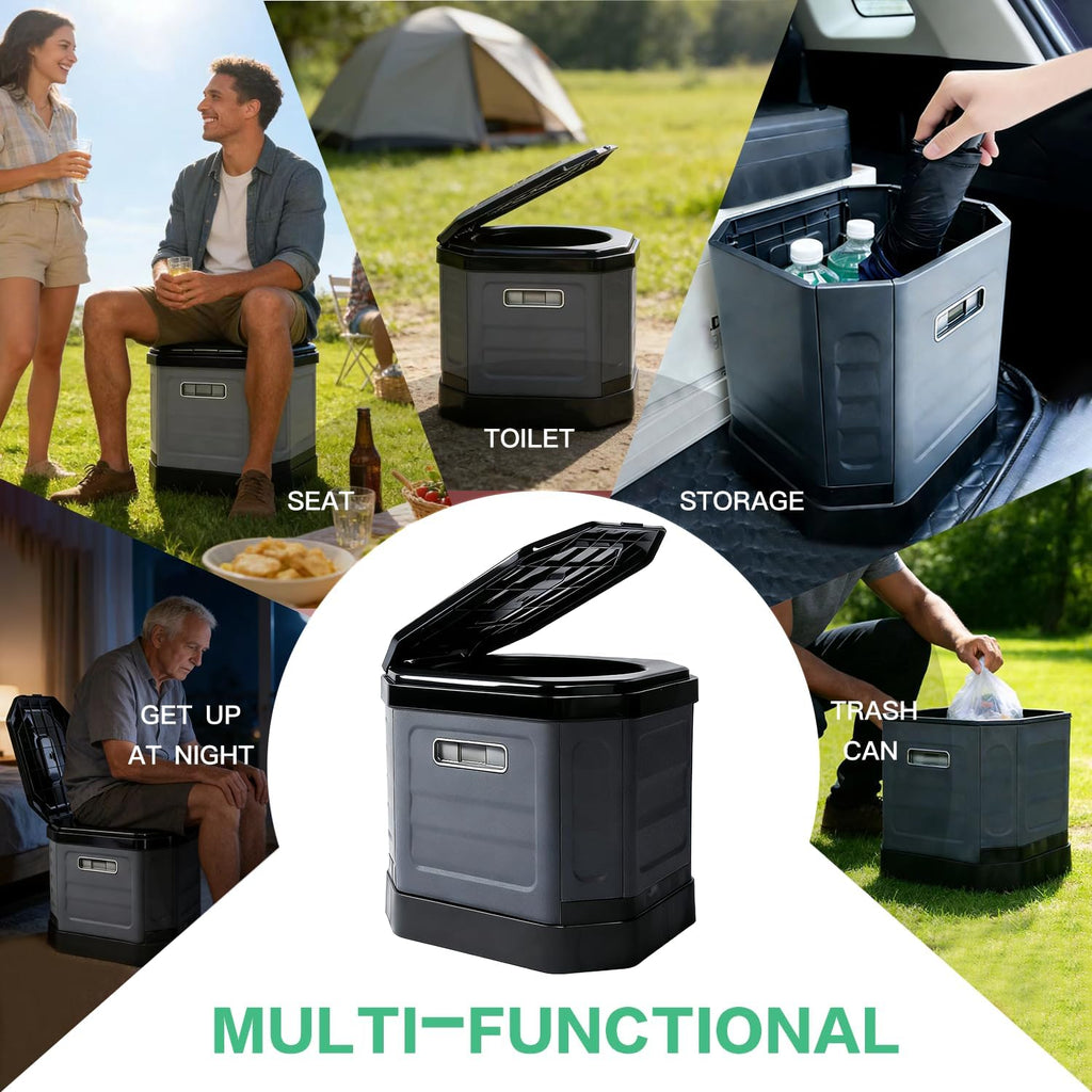 Camping Toilet for Adults - Portable Folding Toilet with Lid,Travel Portable Potty for Adults,Porta Potty Car
