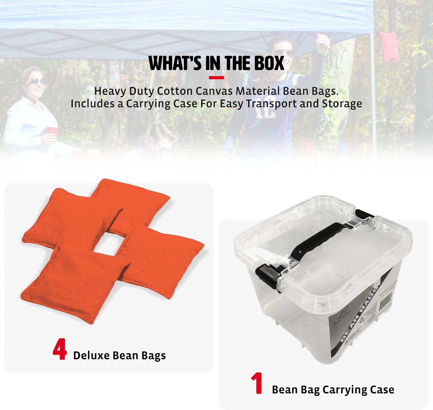 Regulation Size Cornhole Bags - Set of 4 Premium Bean Bag Toss Bags - 16oz Official Weight
