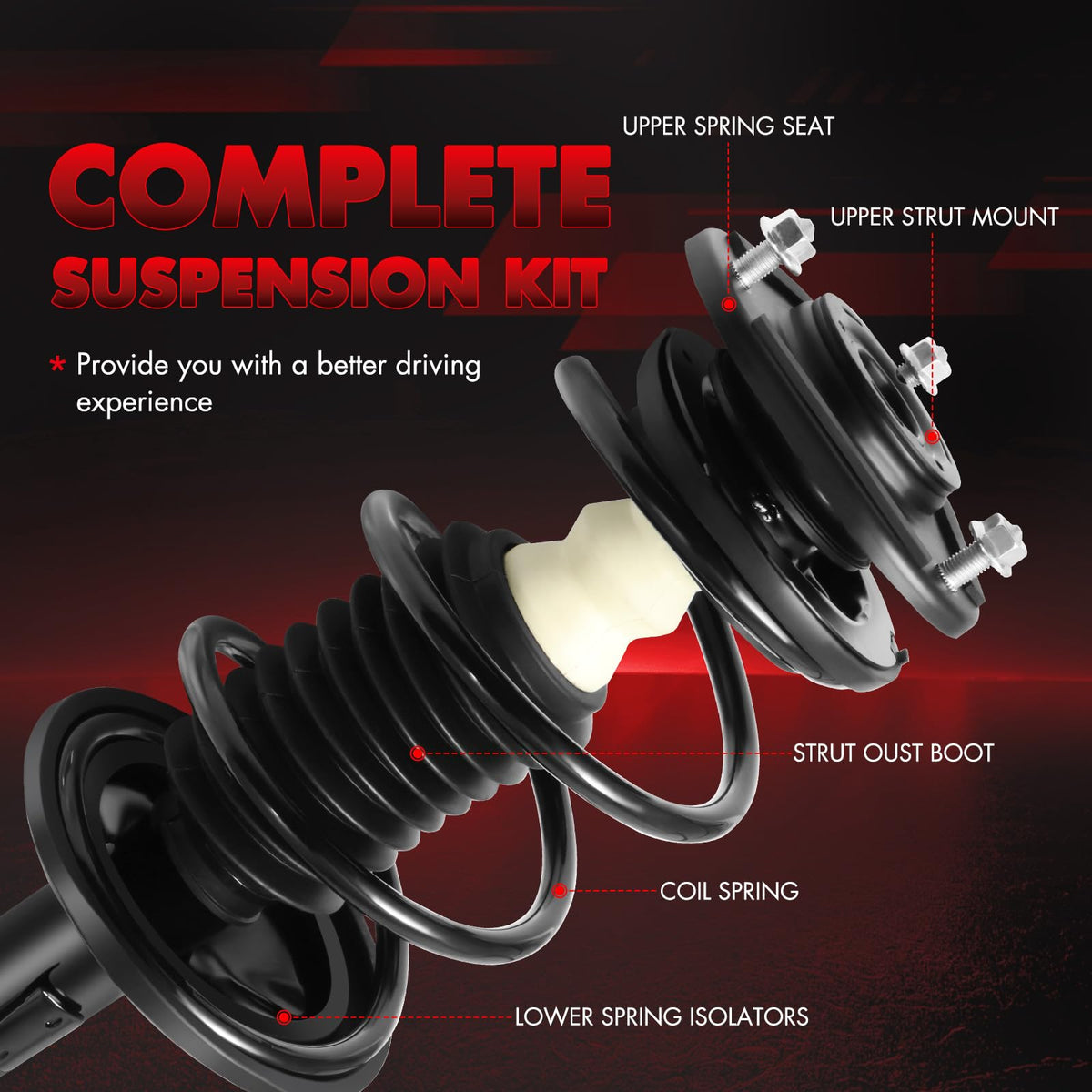 cciyu Struts Suspension Kit for Honda Accord 2008-2012