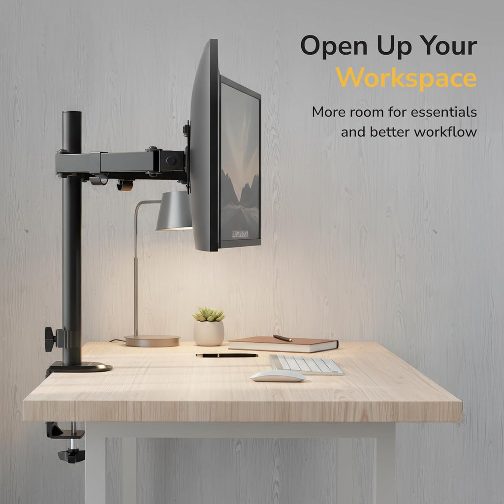 Mount-It Dual Monitor Arm, Heavy Duty Desk Mount for 2 Screens 13-32 in | Up to 19.8 lbs Each, Full Motion Tilt