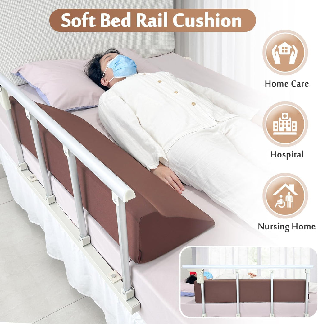 Bed Rail Foam Wedge for Elderly Adults Safety Bed Rails Padding Railing Protector Seniors Assist Side Rails Bed Guard