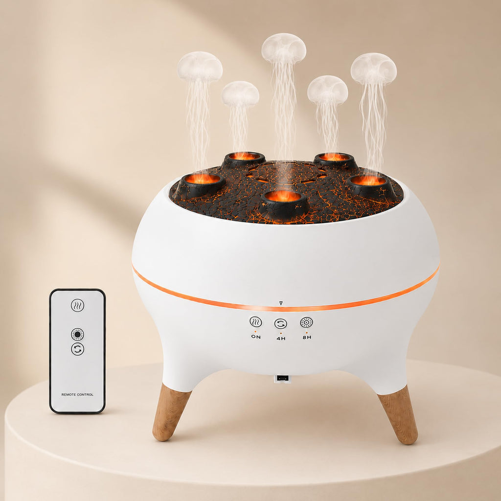 Essential Oil Diffuser 250ML Dancing Jellyfish Aromatherapy Diffuser Humidifier with 7 Colors LED Lights,Remote