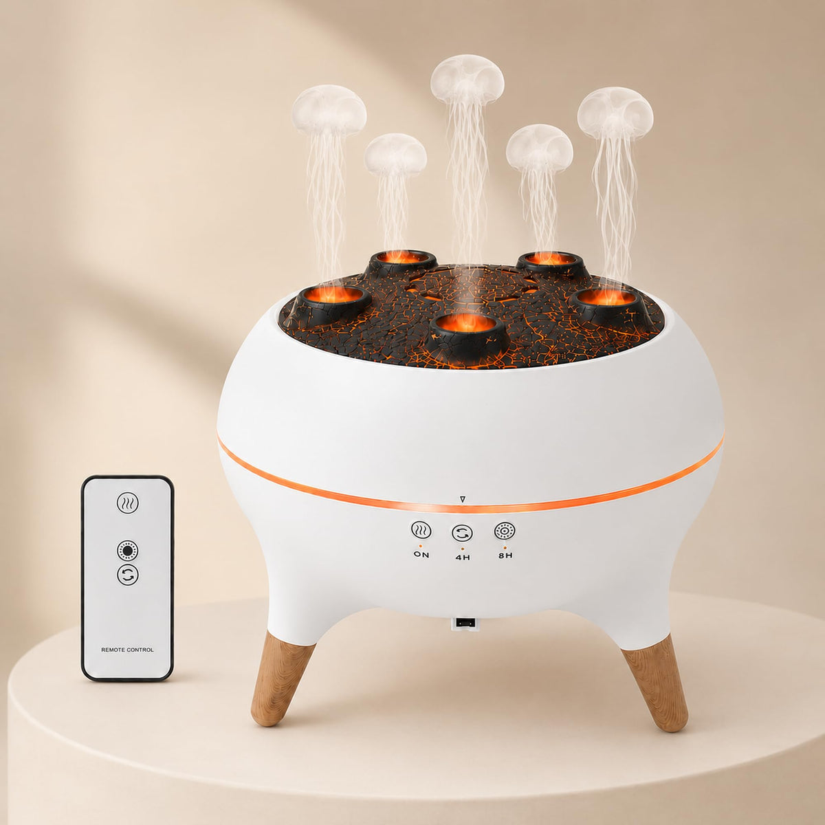 Essential Oil Diffuser 250ML Dancing Jellyfish Aromatherapy Diffuser Humidifier with 7 Colors LED Lights,Remote