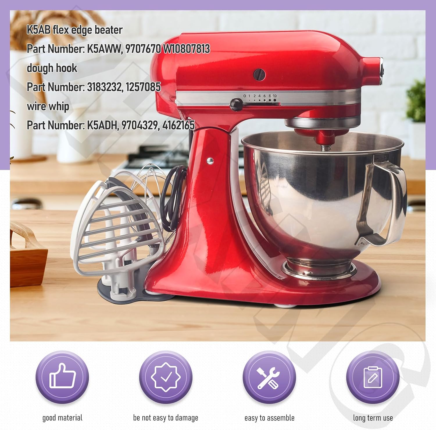 【Patent Pending】Stand Mixer Attachment Holders, Compatible with Kitchenaid Mixer & KitchenAid Flat Beater, Kitchen