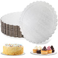 15 Pack Cake Boards Round, 10 Inch Sturdy Cardboard Cake Plates, Grease Proof Cake Pizza Circles for Desserts, Cake