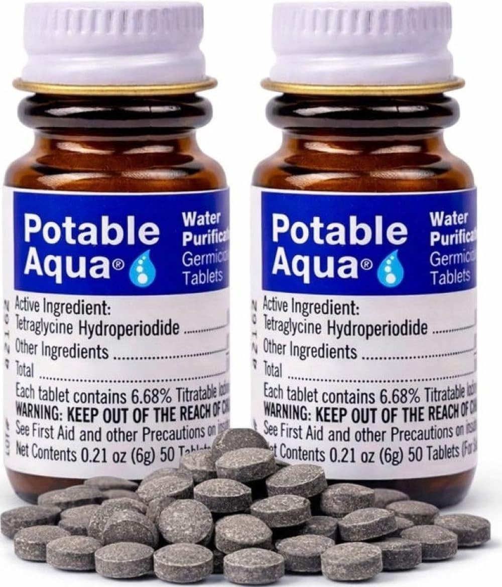 Water Purification Tablets, Portable and Effective Water Purification Solution for Camping, Hiking, Emergencies