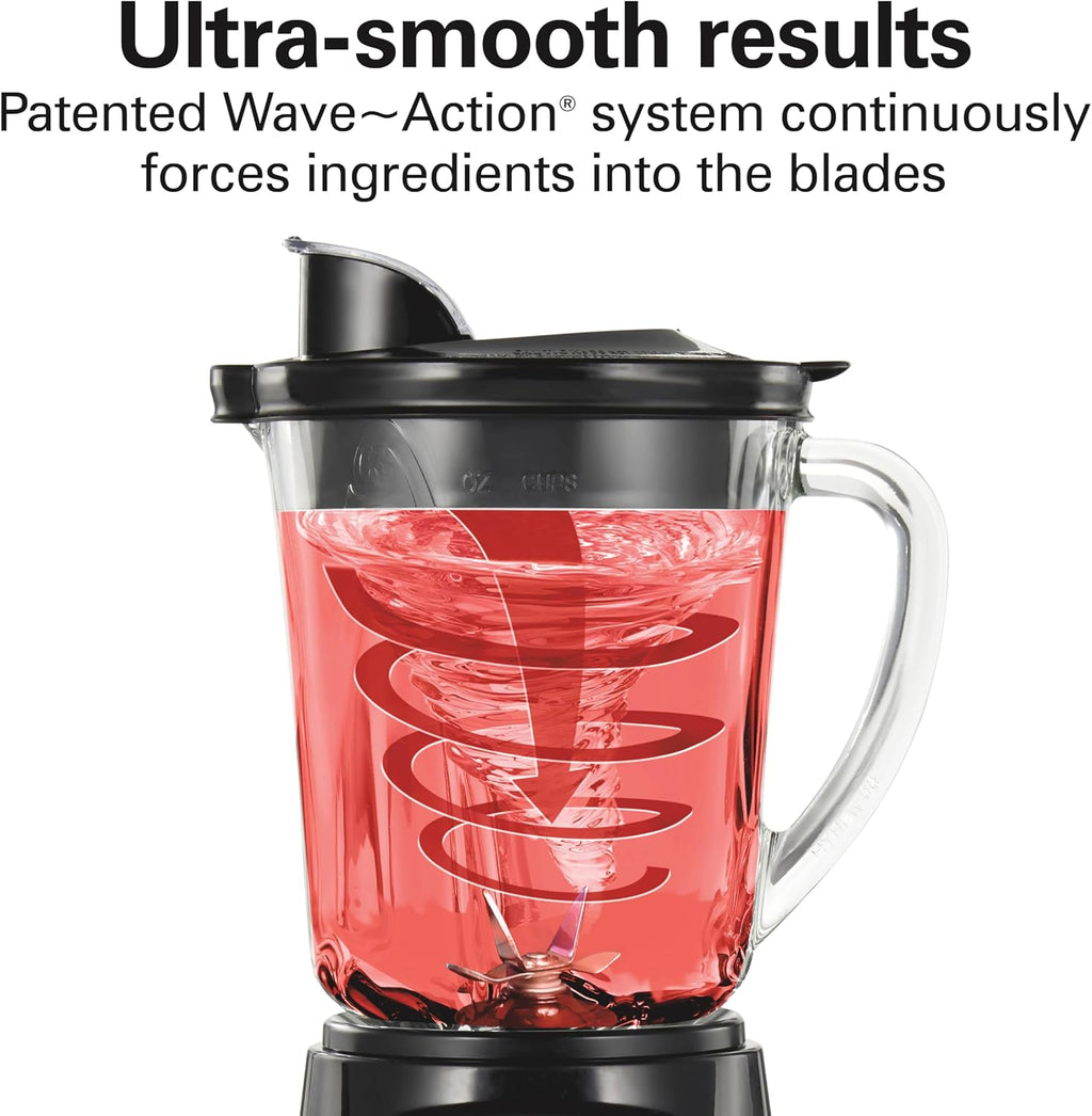 Power Elite Blender For Smoothies With Wave Action System | 40 oz. Glass Jar | 12 Functions Including Puree, Crush