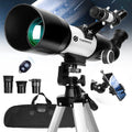 Telescope 70 mm Aperture 400 mm Refractor Astronomical Portable Telescope for Adults Beginners with Tripod Phone