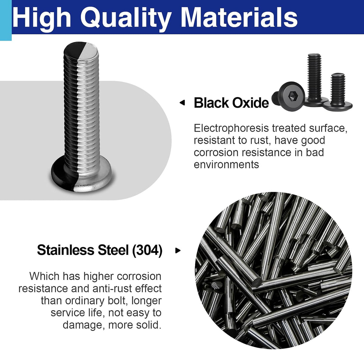 20PCS 1/4"-20 x 1 Flat Head Socket Cap Screws, 304 Stainless Steel