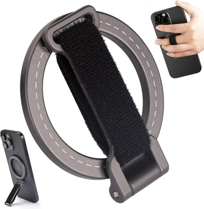 for Magsafe Phone Grip Kickstand – Adjustable Snap Grip Strap | 20 N52 Strong Magnets for iPhone 12/13/14/15/16/17