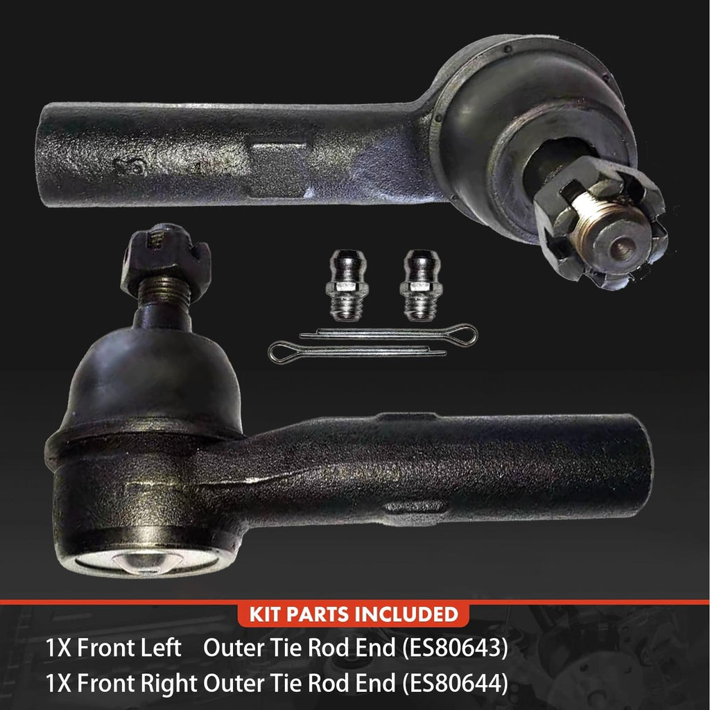 FQCHCH ES80643 ES80644 2pcs Front Outer Tie Rod Ends