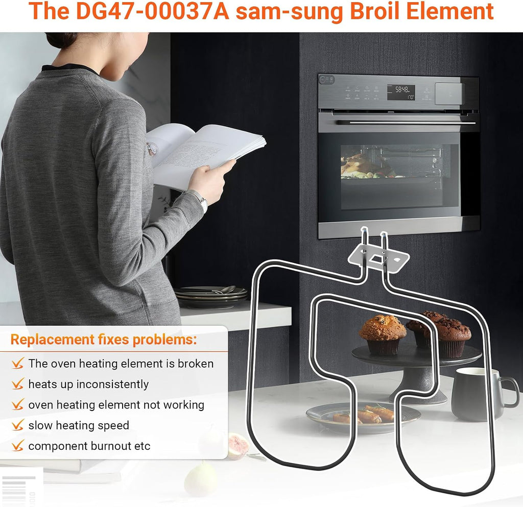 DG47-00037A Range Broil Element fits for Samsung Electric Freestanding