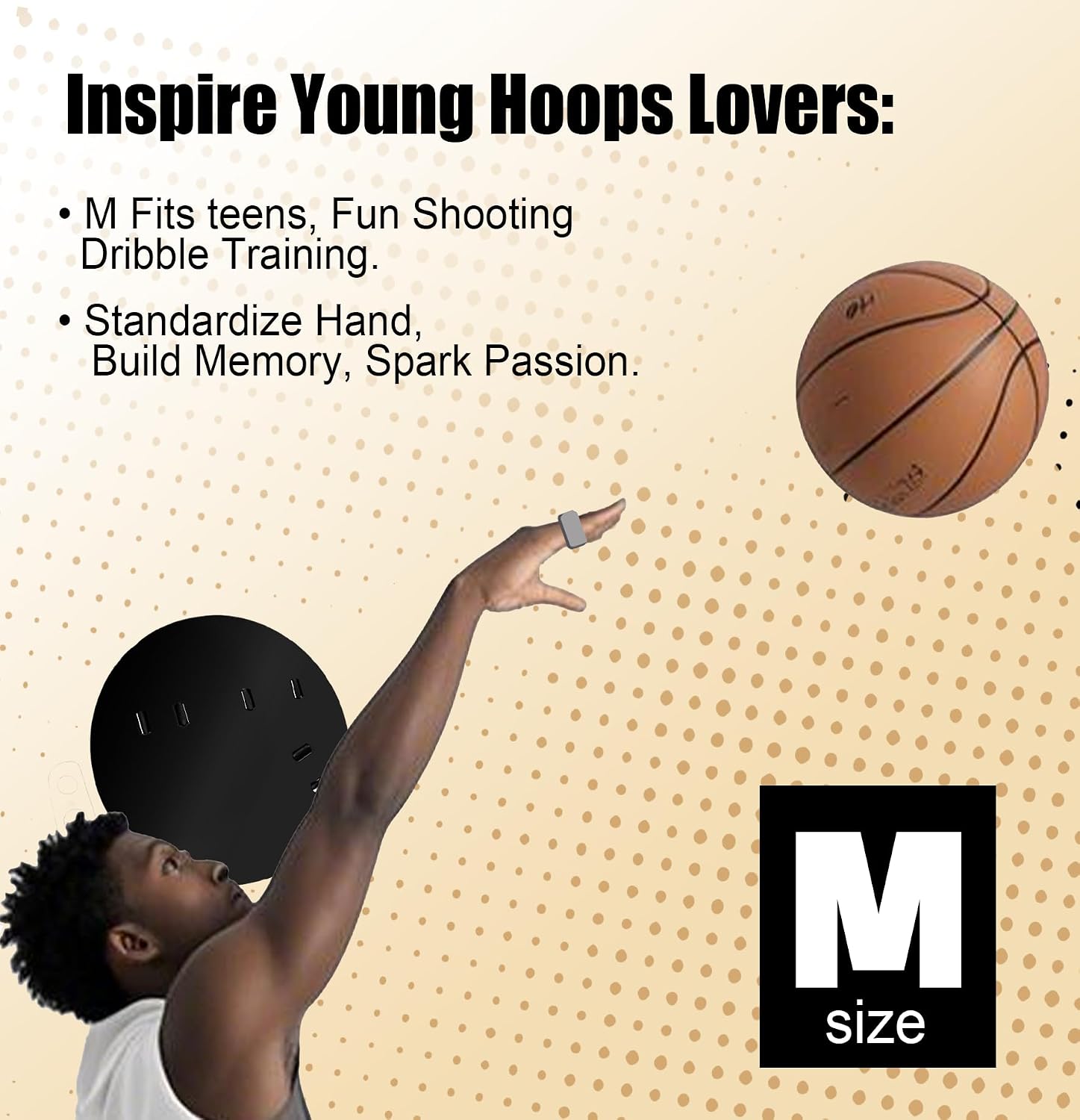 Basketball Shooting Trainer - Adjustable Hand Placement Corrector Eliminate Off-Hand Interference with Bonus 5.3"