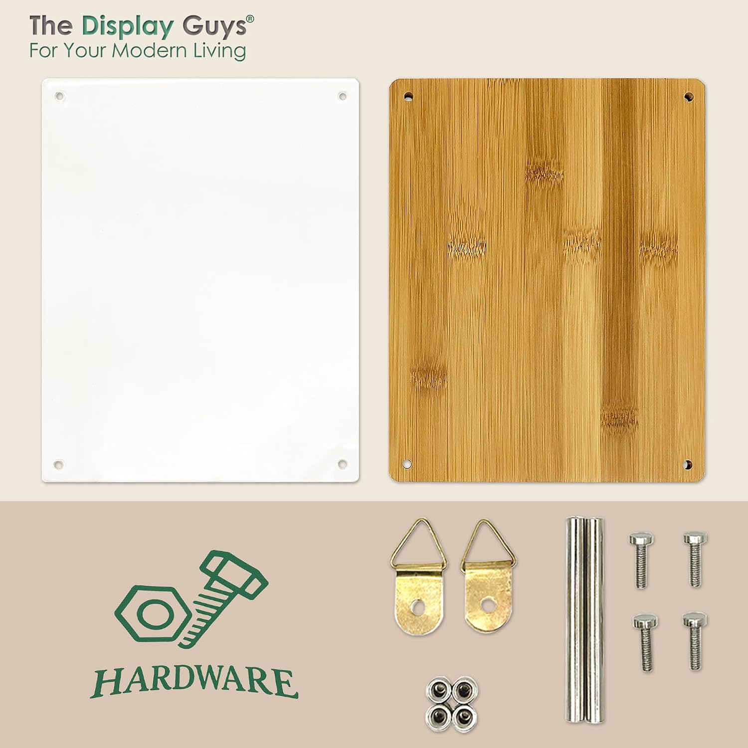 The Display Guys - Bamboo Acrylic Sign Holder w. Display Stand & Hanging Frame (11x14)