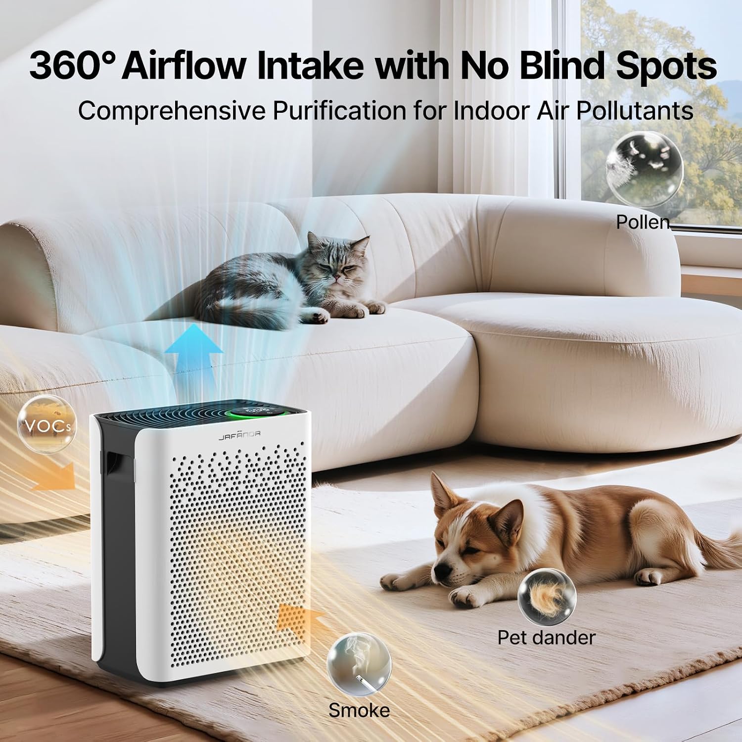 Air Purifiers for Home Large Room up to 1015Ft² - HEPA Air Purifier for Bedroom with Washable Pre Filters & AHAM