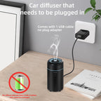 Car Aromatherapy Diffusers for Essential Oils，Mini USB Air Scent Small Humidifier with 7-LED Color Changing for Car