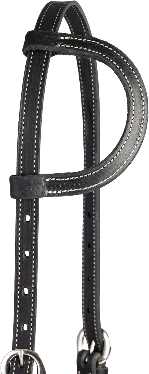 Weaver Leather Black Latigo Leather Headstall