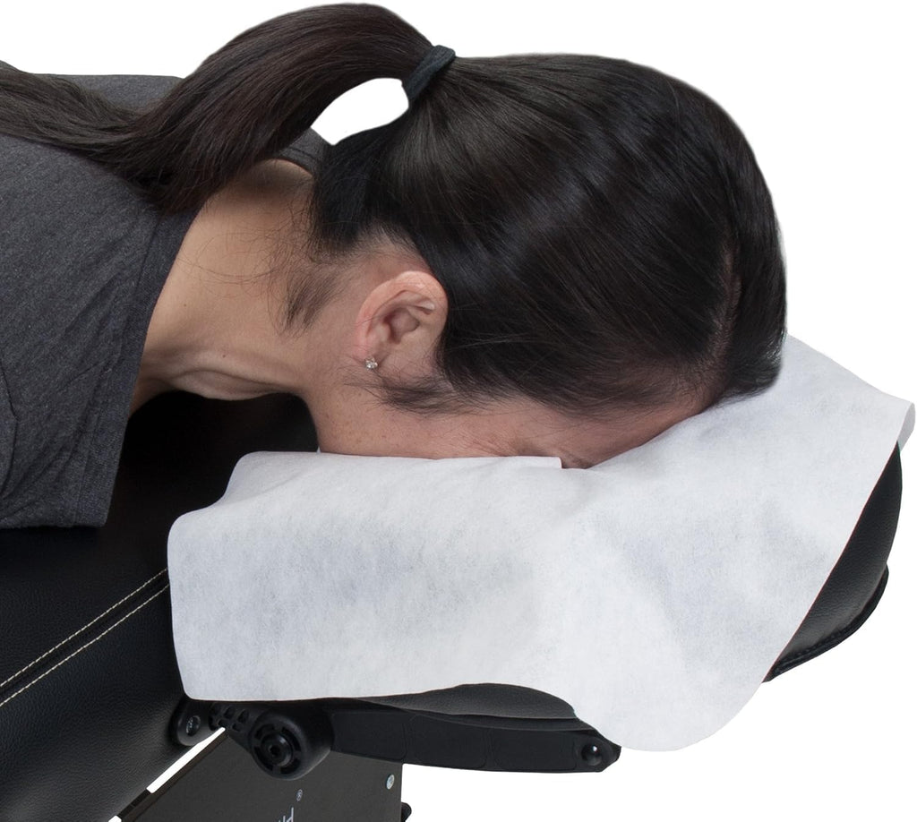 Flat Disposable Face Cradle and Headrest Covers – Medical-Grade, Ultra Soft, Luxurious, Non-Sticking Massage Headrest