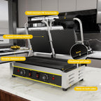 Commercial Panini Press Grill, 3600W Electric Sandwich Panini Maker