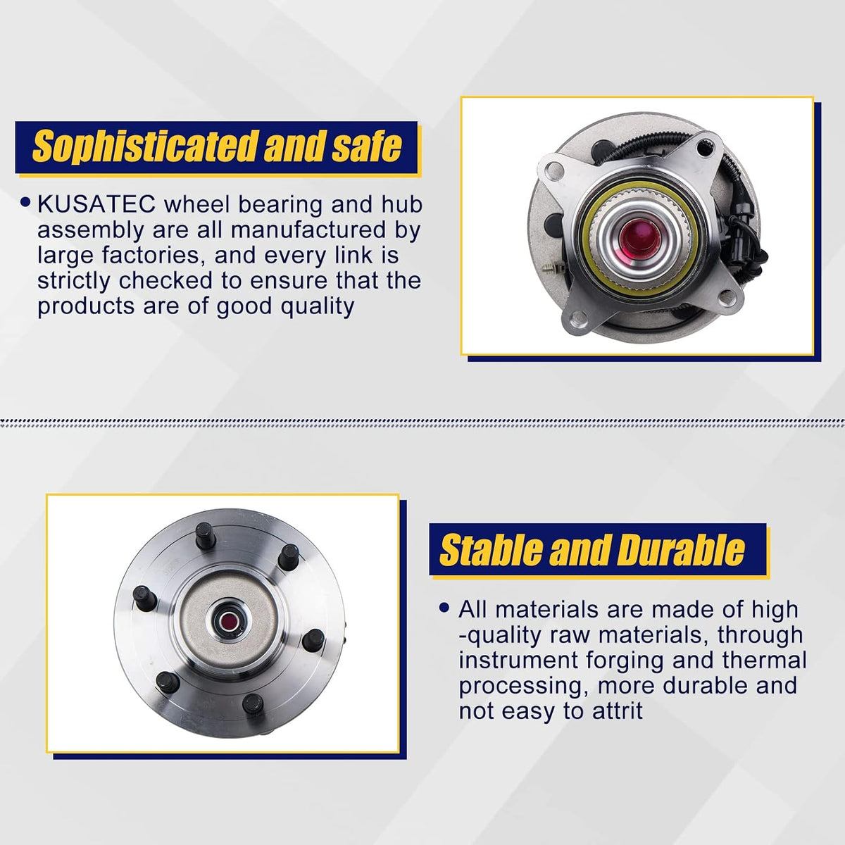 KUSATEC 515079 Front Wheel Hub Bearing Assembly