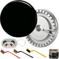 Upgraded Extra Large Surface Burner Cap & Burner Base Set Compatible with GE and Haier Gas Range/Cooktop,Replaces WB28K10222 WB16X24722 AP5986249 PS11726674 - Reliable and Precise Replacement Parts