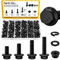 164PCS M8 Flange Hex Bolt Assortment Kit, M8-1.25 x 16/20/25/30 mm